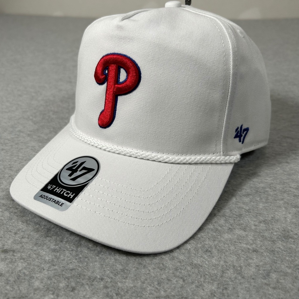 47 Brand Philadelphia Phillies Hat OSFA White Rope Hat Adjustable SnapBack‎ NEW